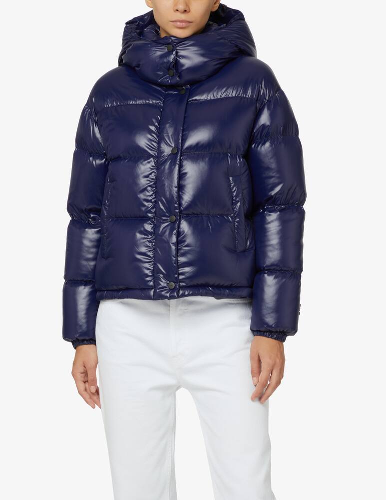 Add Short down jacket with detachable cuff - Blue - picture 1 Add Short down jacket with detachable cuff - Blue - picture 1