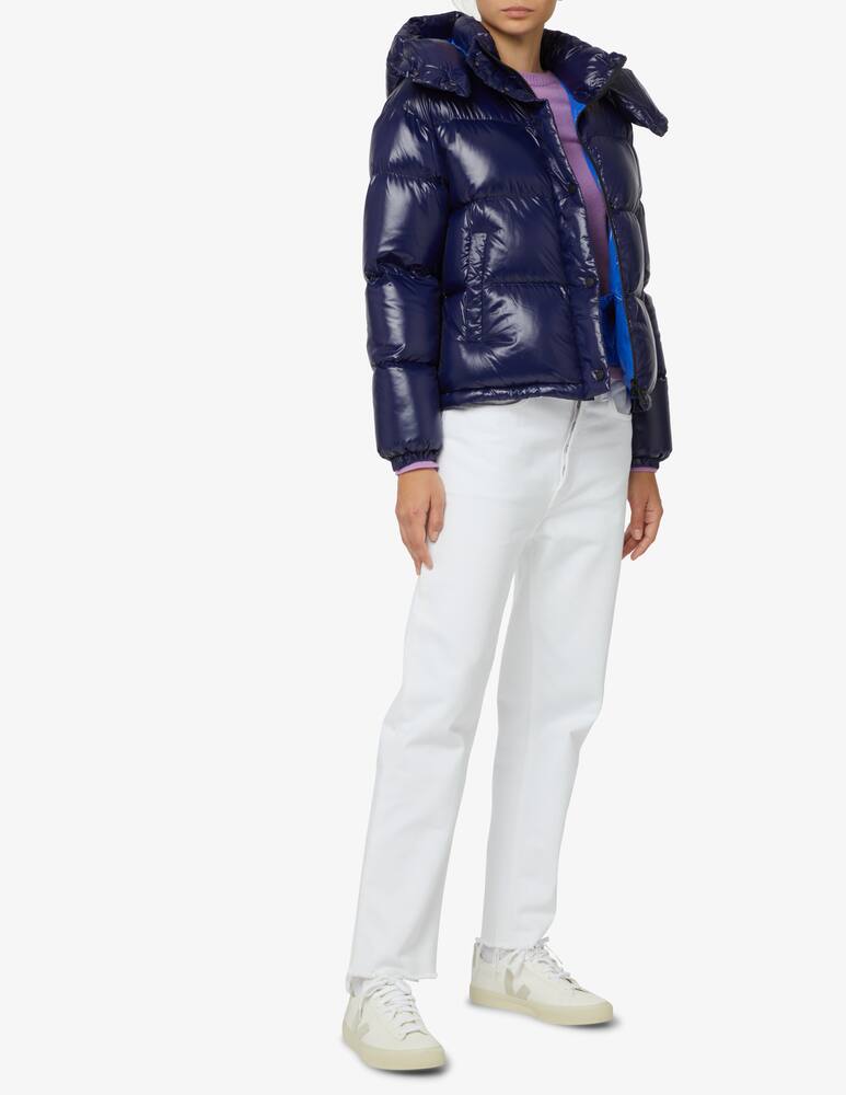 Add Short down jacket with detachable cuff - Blue - picture 2 Add Short down jacket with detachable cuff - Blue - picture 2
