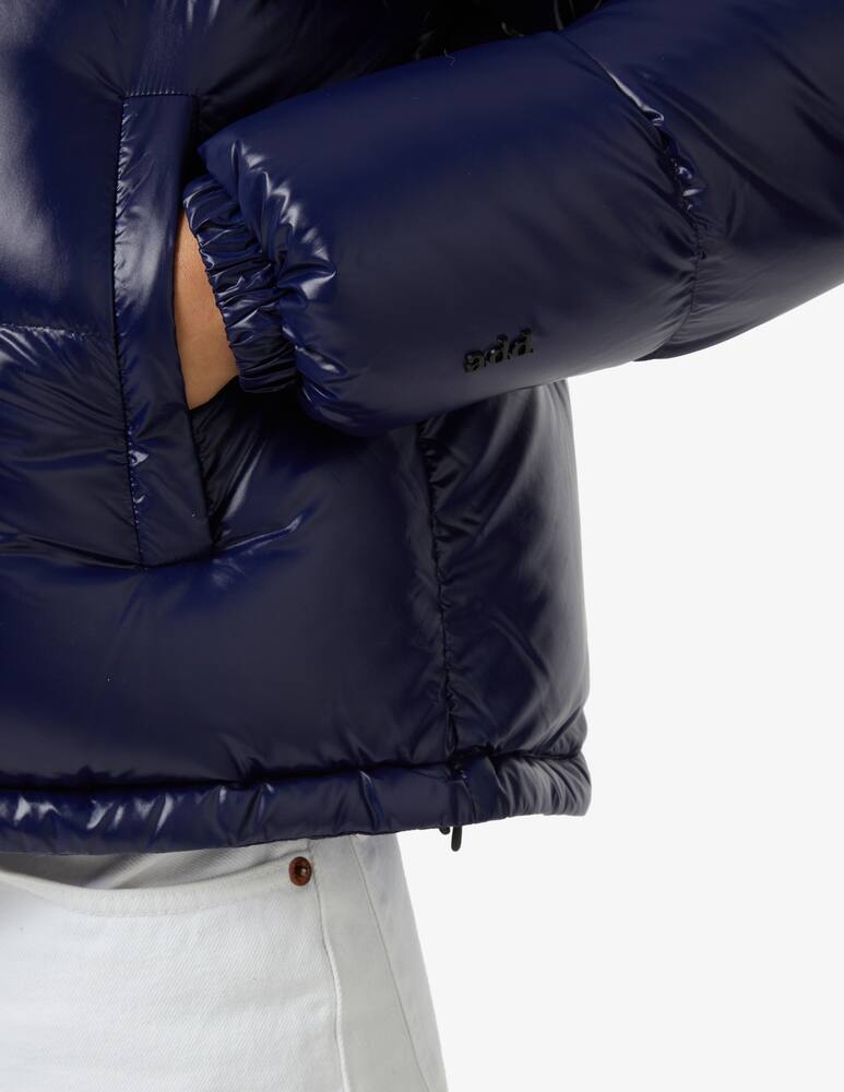 Add Short down jacket with detachable cuff - Blue - picture 4 Add Short down jacket with detachable cuff - Blue - picture 4