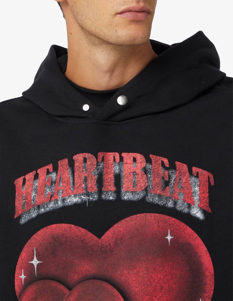 rinascente Vision of Super Felpa con cappuccio heartbeat print front 