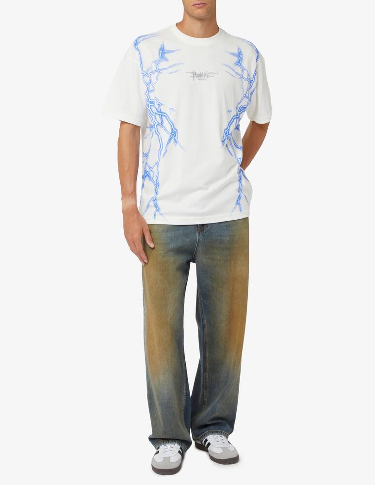 rinascente Phobia Blue lateral lightning short sleeves t-shirt