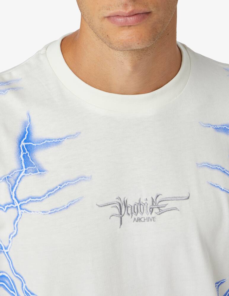 rinascente Phobia Blue lateral lightning short sleeves t-shirt