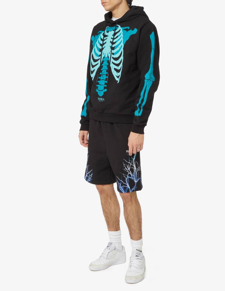 rinascente Phobia Felpa con cappuccio petrolium skeleton