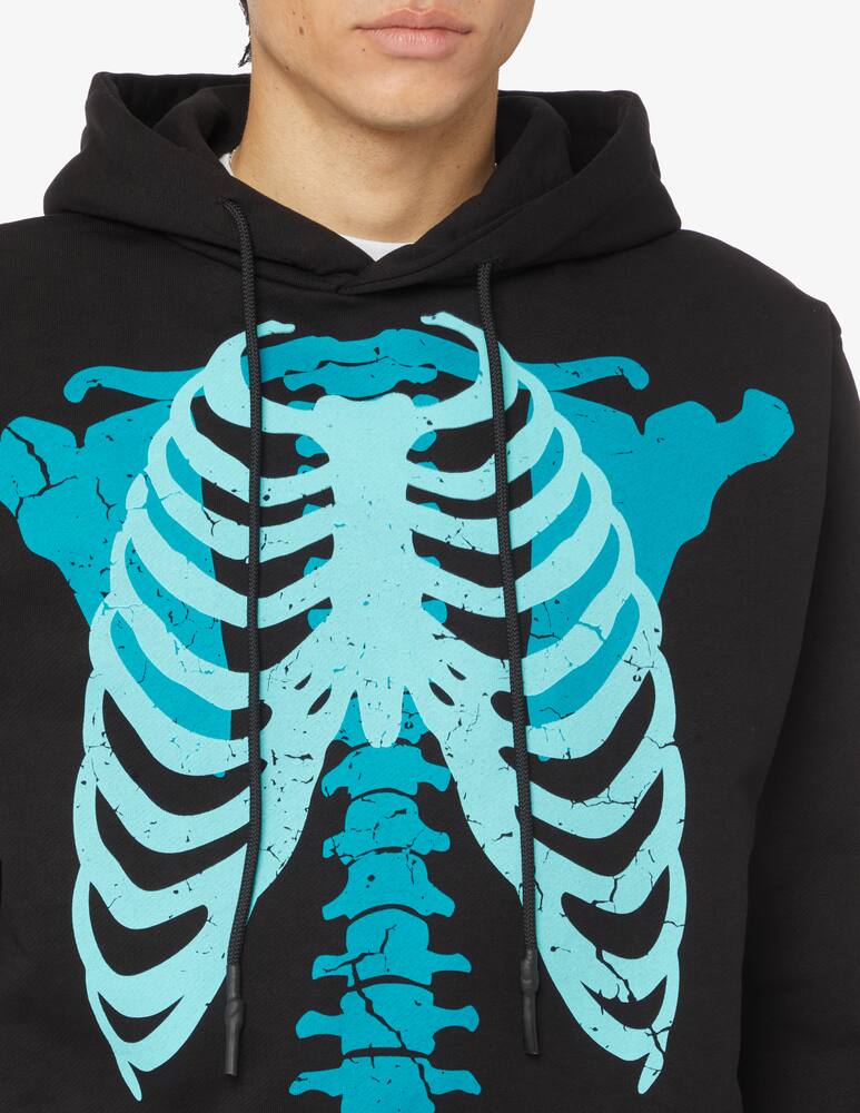 rinascente Phobia Felpa con cappuccio petrolium skeleton