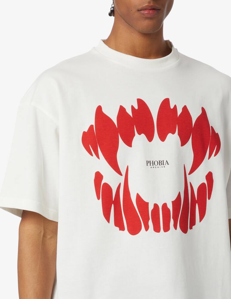 rinascente Phobia T shirt with red mouth print 