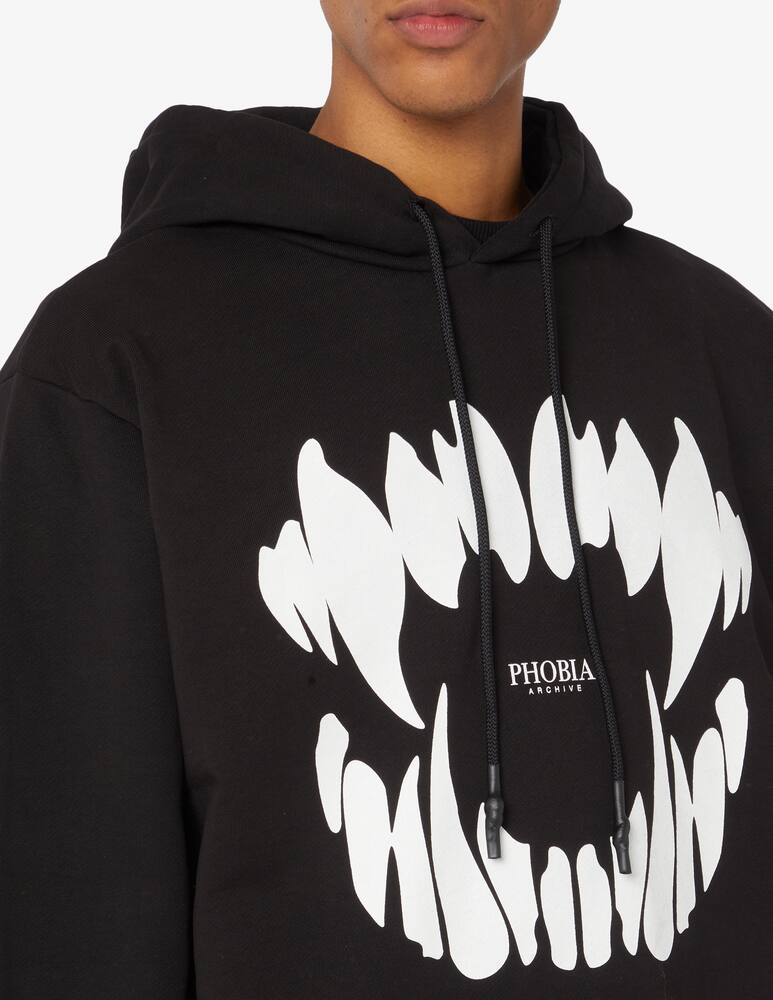 rinascente Phobia Felpa con cappuccio con stampa white mouth 