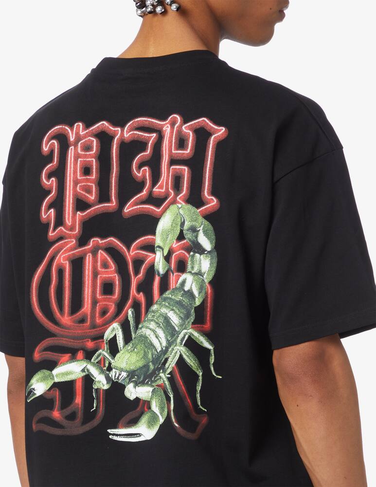 rinascente Phobia T shirt with green scorpion print 