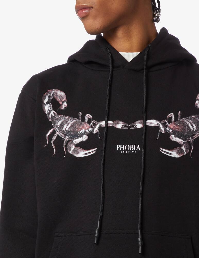 rinascente Phobia Hoodie with green scorpion 