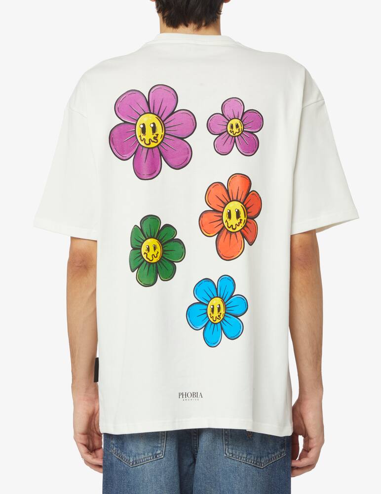 rinascente Phobia Maglietta con stampa teschio e fiori