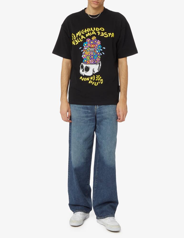 rinascente Phobia Maglietta con stampa teschio e fiori
