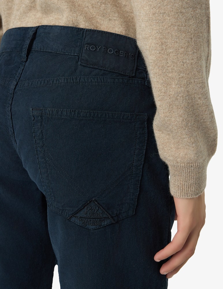 rinascente Roy Roger's 5 pocket slim fit velvet trousers
