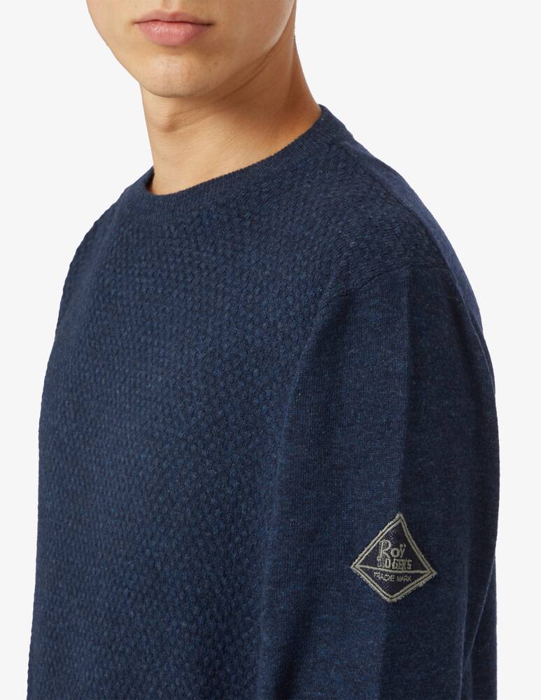 rinascente Roy Roger's Maglia girocollo in lana f12 punto goffrato