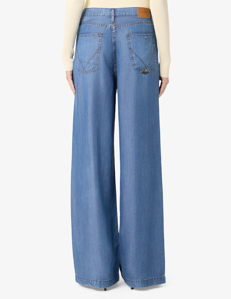 rinascente Roy Roger's Marta denim wide-leg trousers