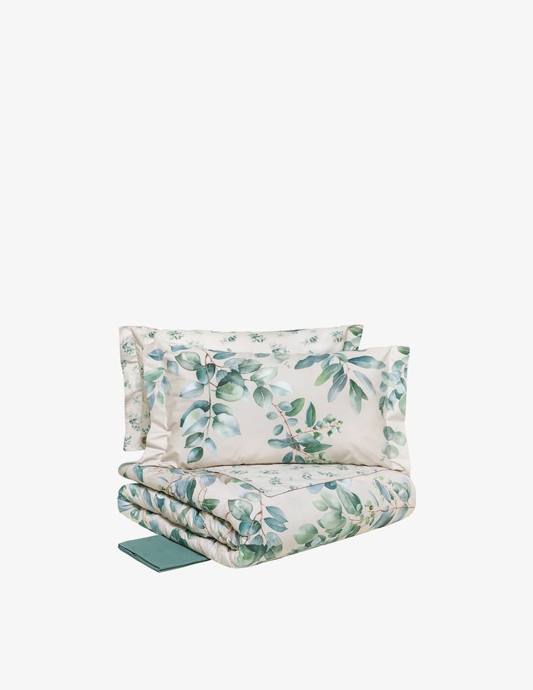rinascente Tessitura Randi Laurel Set Copripiumino In Percalle Matrimoniale