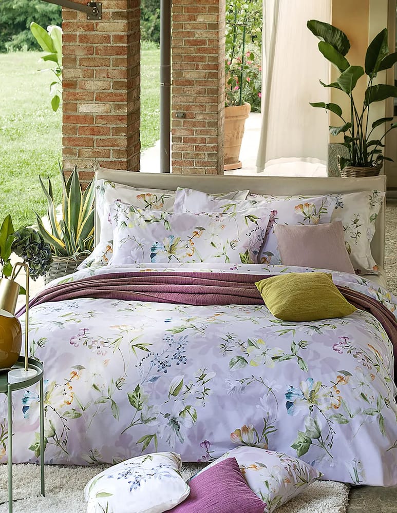 Tessitura Randi Fresia double duvet cover set in pure cotton percale - picture 2 Tessitura Randi Fresia double duvet cover set in pure cotton percale - picture 2