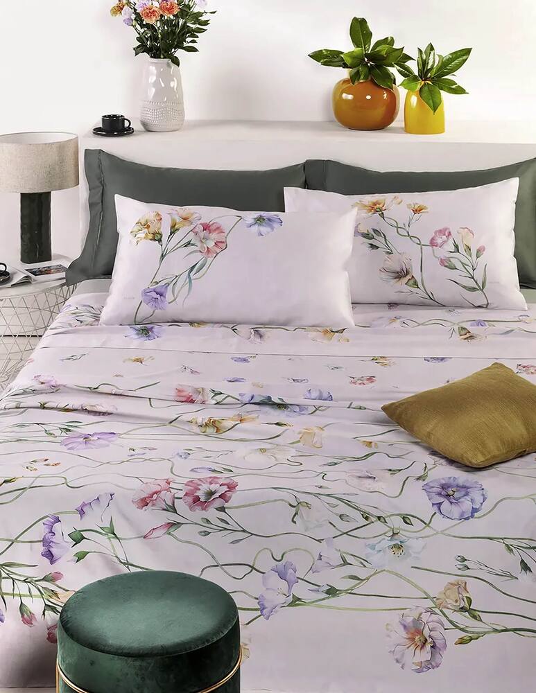 rinascente Tessitura Randi Lisianthus double bed sheet set