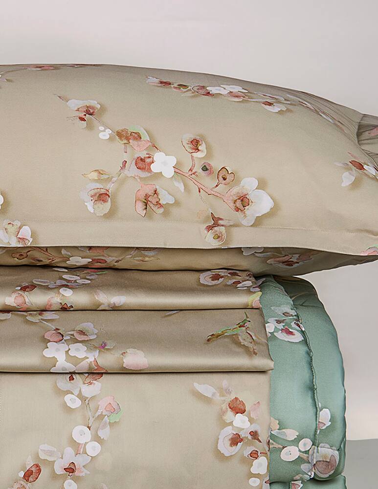 rinascente Tessitura Randi Almond double bed sheet set