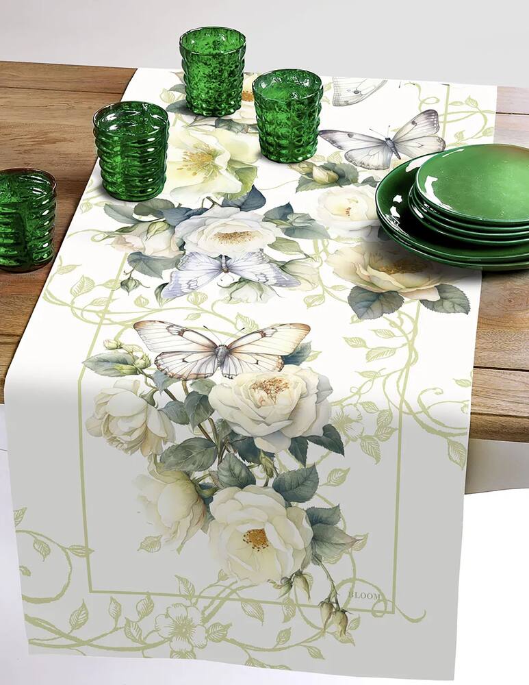 rinascente Tessitura Randi Tea rose runner pure cotton digitally printed