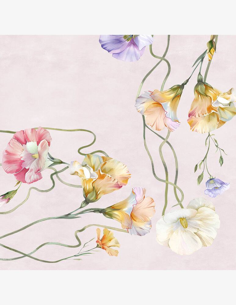 rinascente Tessitura Randi Lisianthus runner pure cotton digitally printed
