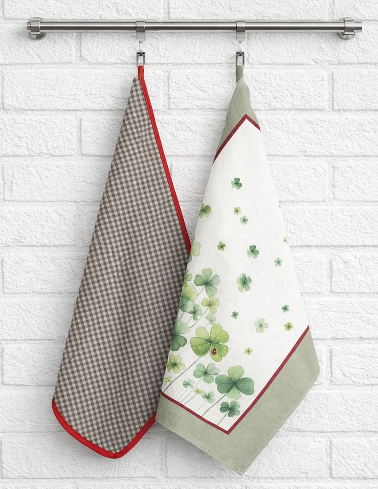 rinascente Tessitura Randi Quadrifoglio Vicky Canovacci Set 2Pz