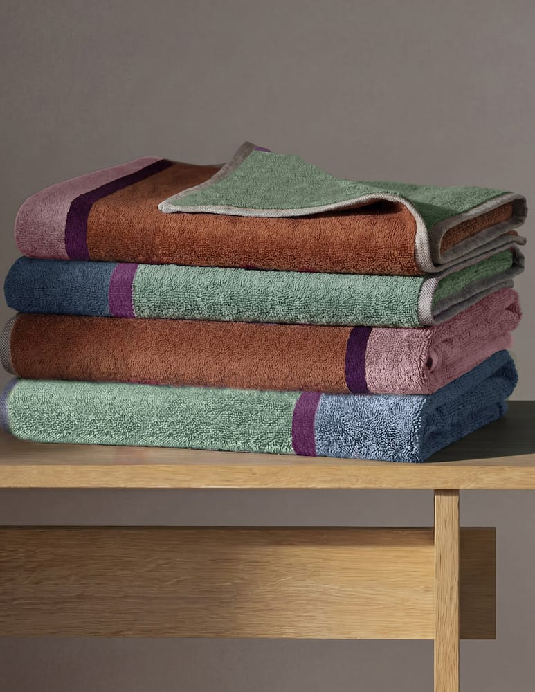 rinascente Tessitura Randi Reverso Towel And Guest Towel Set, Double Face