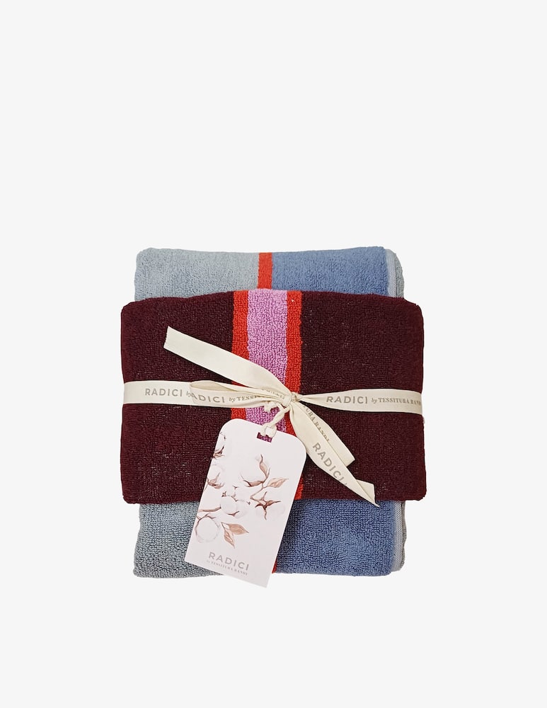 rinascente Tessitura Randi Reverso Towel And Guest Towel Set, Double Face