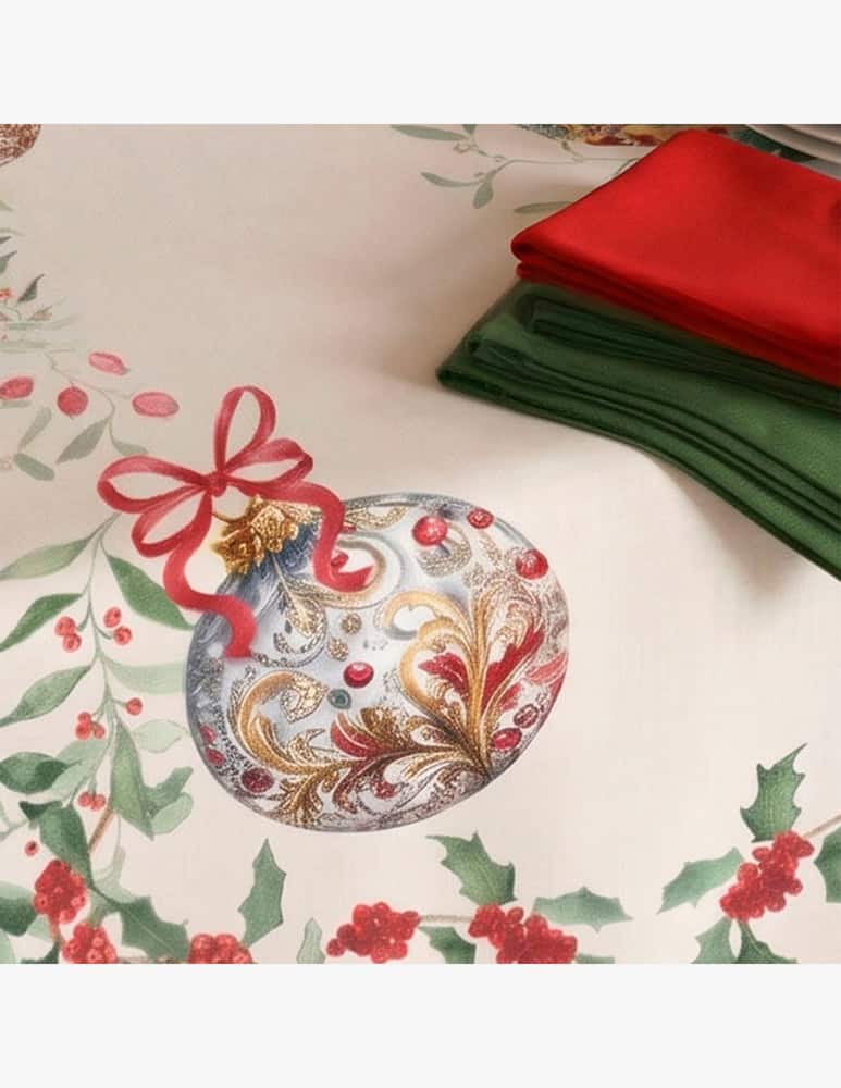 rinascente Tessitura Randi Christmas Eve 12-Seater Rectangular Tablecloth