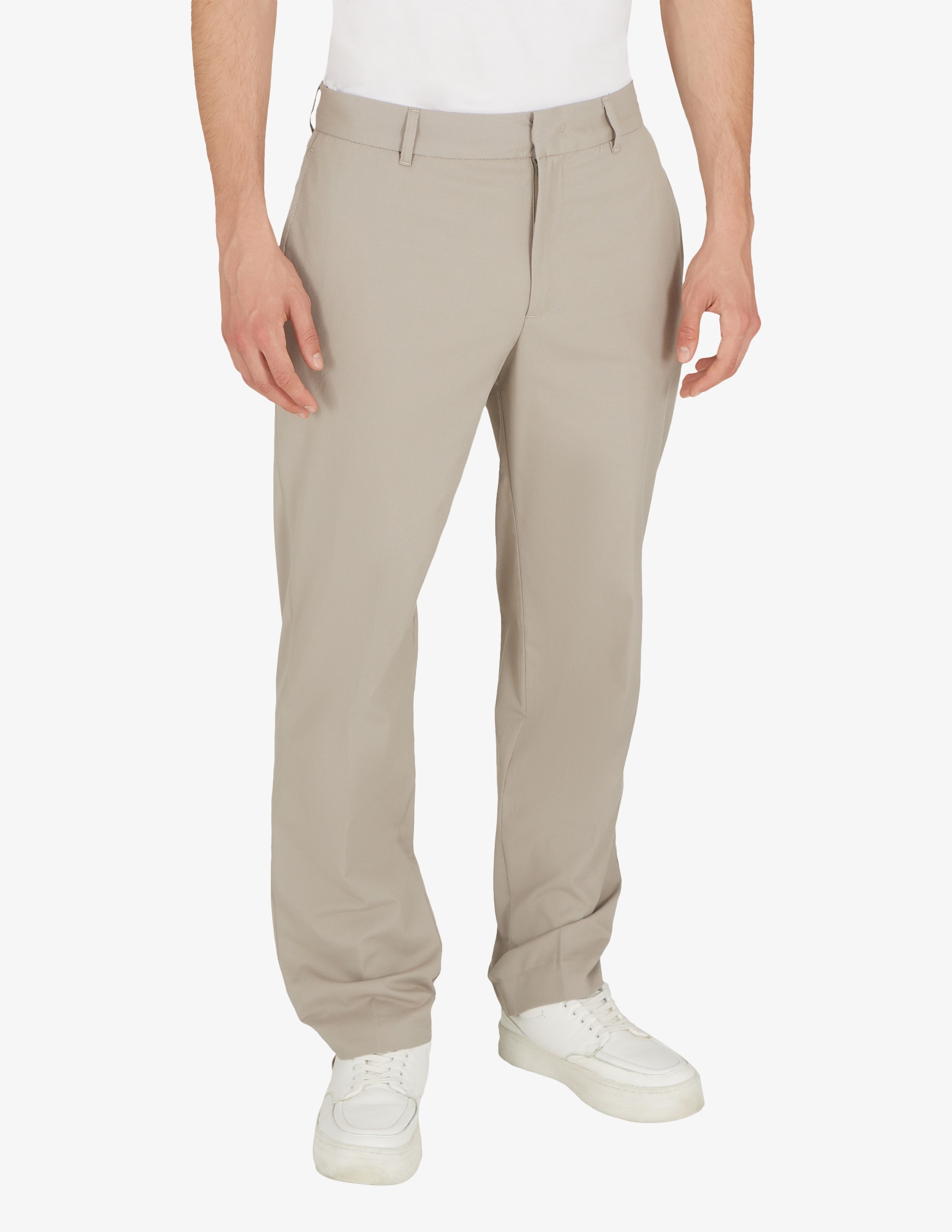 Shop Emporio Armani Chino cotton trousers on Rinascente