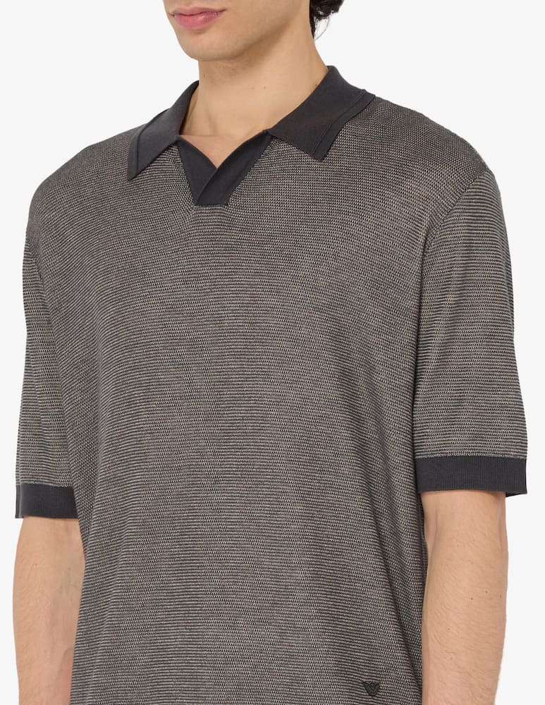 rinascente Emporio Armani Polo maglia collo aperto