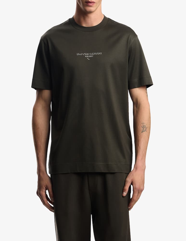 rinascente Emporio Armani T-shirt cotone logo centro