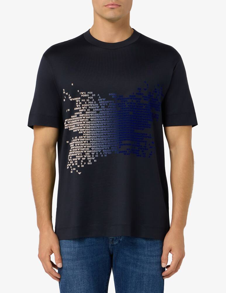 rinascente Emporio Armani Lyocell logo t-shirt