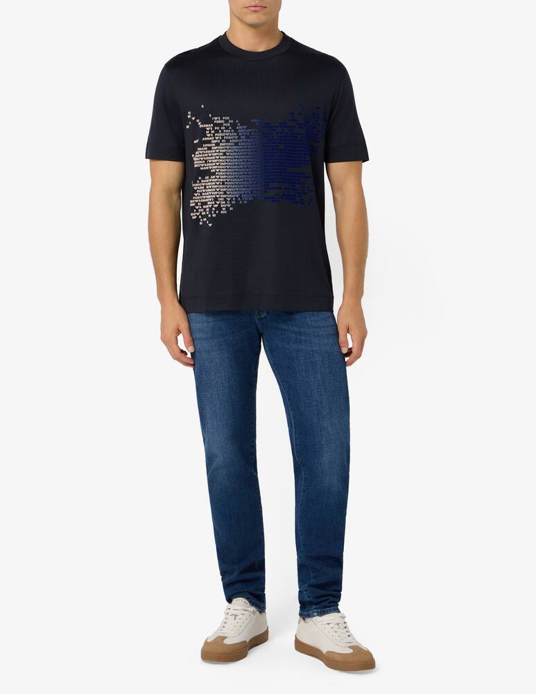 rinascente Emporio Armani Lyocell logo t-shirt
