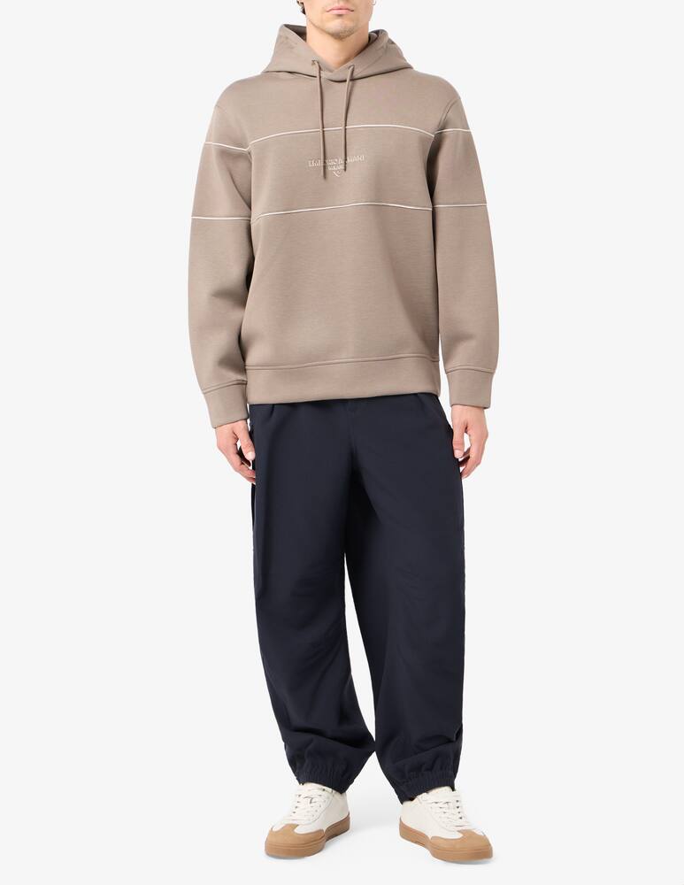 rinascente Emporio Armani Hoodie logo lettering piping