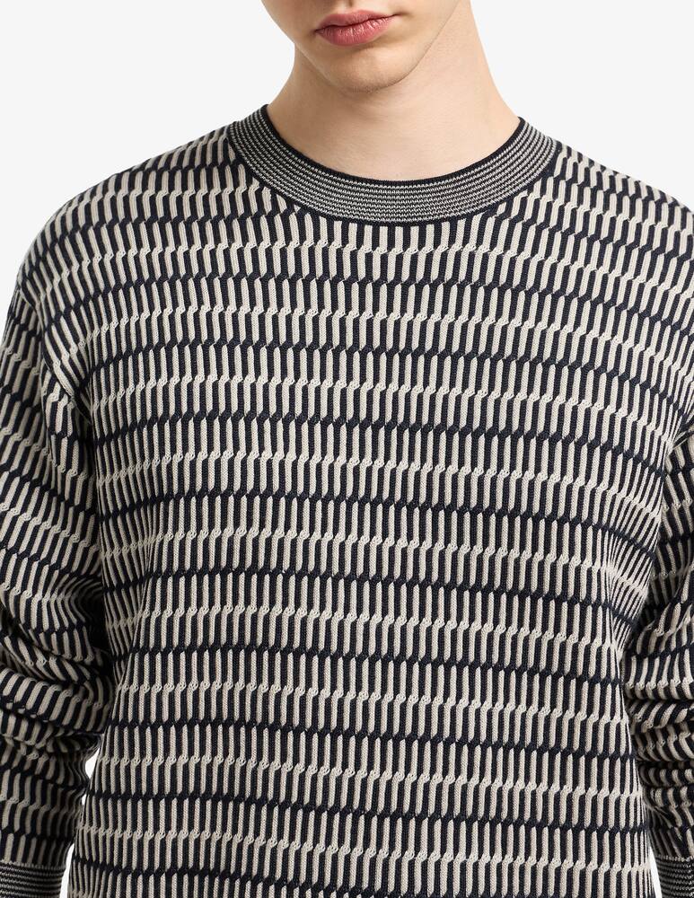 Emporio Armani Jacquard wool jumper - picture 3 Emporio Armani Jacquard wool jumper - picture 3