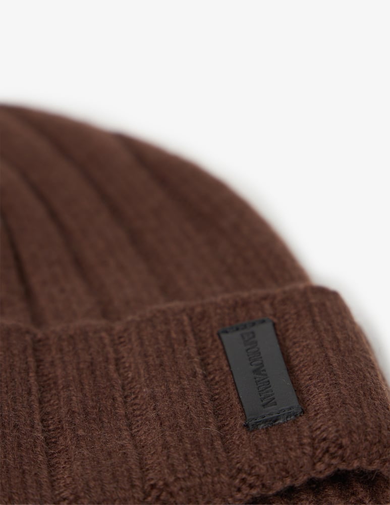 rinascente Emporio Armani ribbed beanie hat