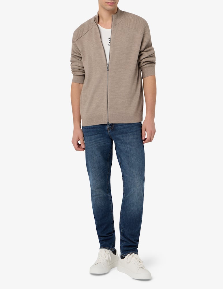 rinascente Armani Exchange Cardigan con zip in lana e cotone