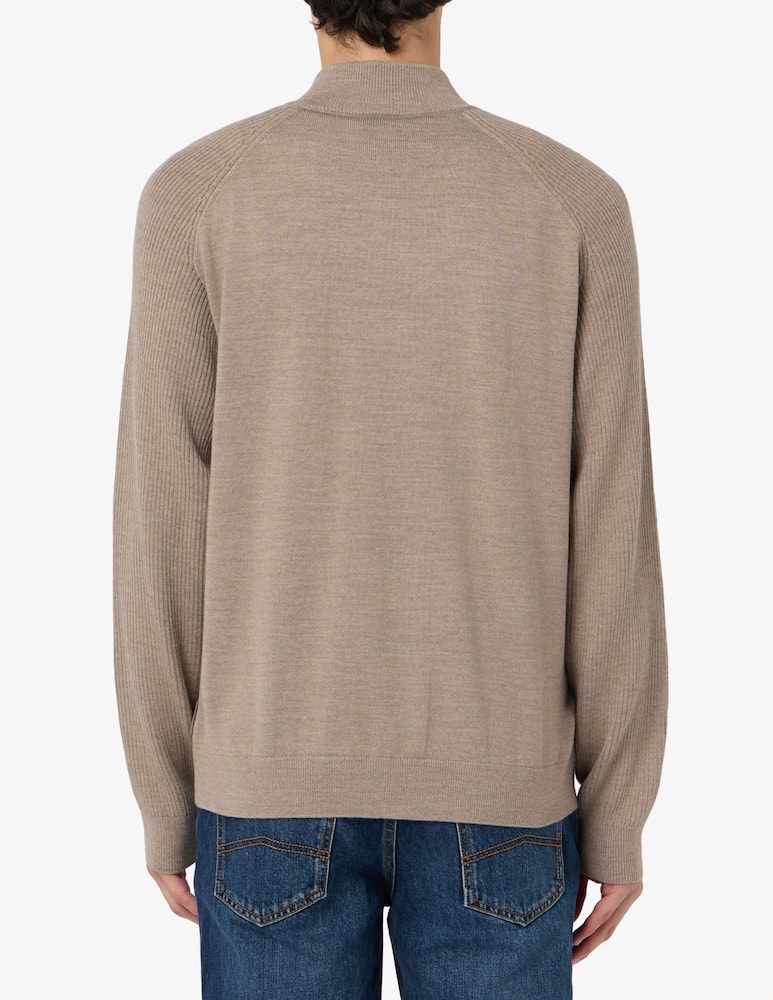 rinascente Armani Exchange Cardigan con zip in lana e cotone