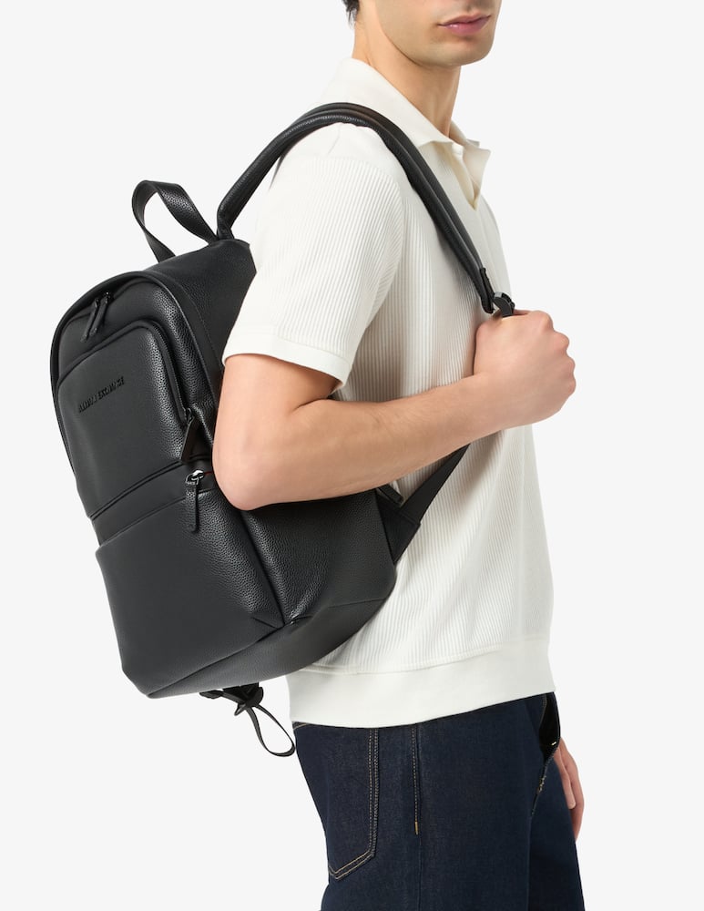rinascente Armani Exchange Madrid faux leather backpack