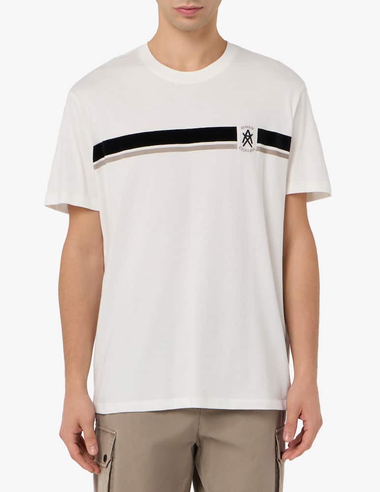 rinascente Armani Exchange Striped logo t-shirt