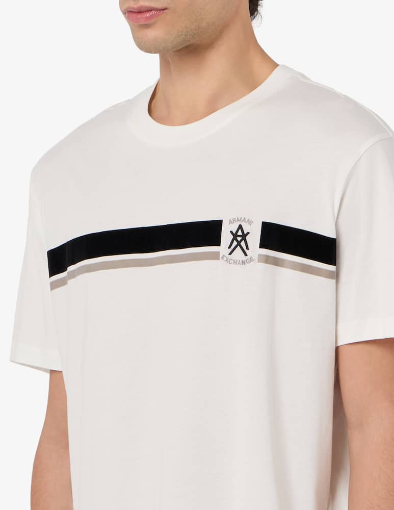 rinascente Armani Exchange Striped logo t-shirt