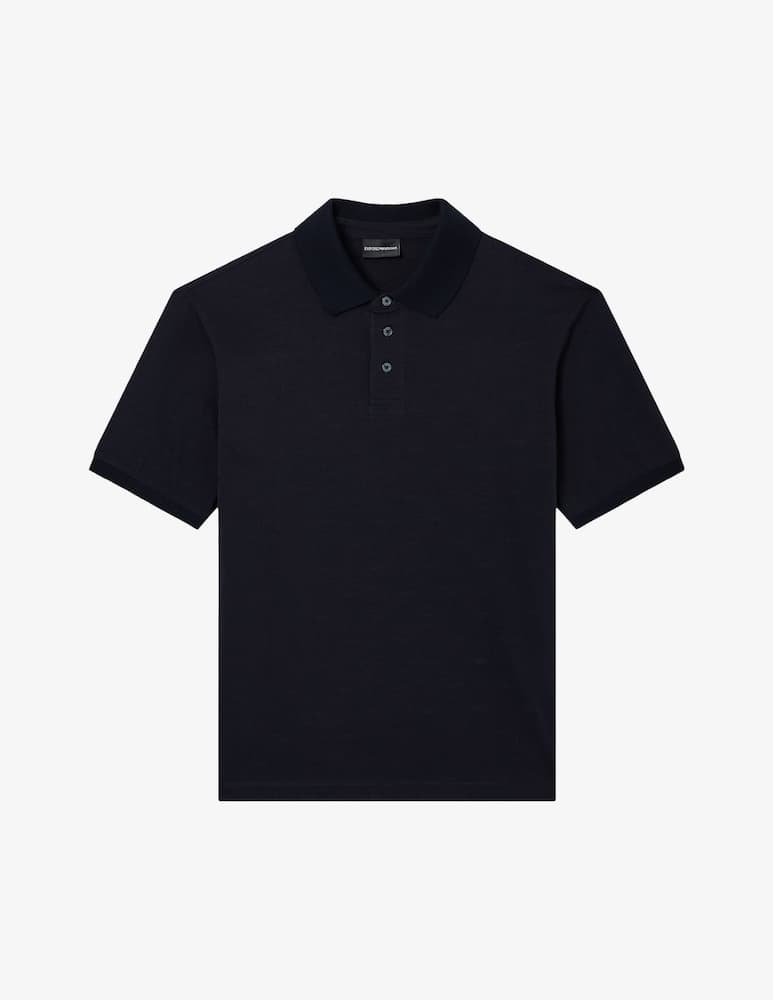 rinascente Emporio Armani Polo micro eagle pattern
