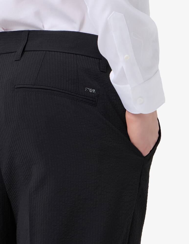 rinascente Emporio Armani Seersucker tailored trousers