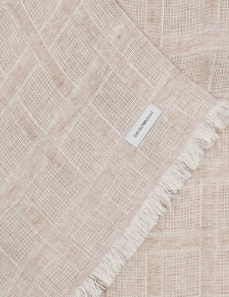 rinascente Emporio Armani Lino check stole