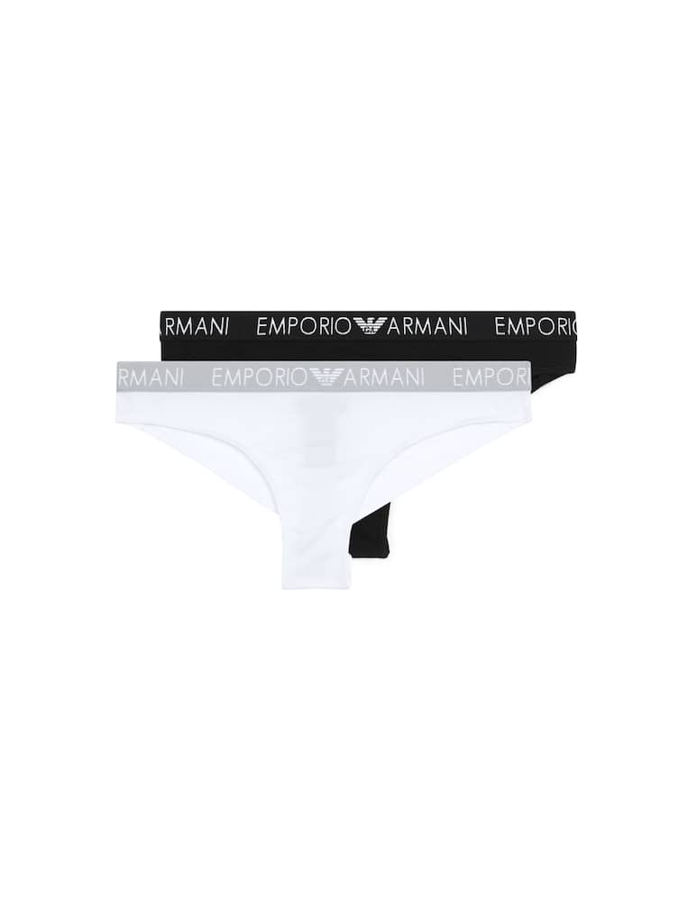 Emporio Armani Pack 2 slip brasiliana in cotone - immagine 1 Emporio Armani Pack 2 slip brasiliana in cotone - immagine 1