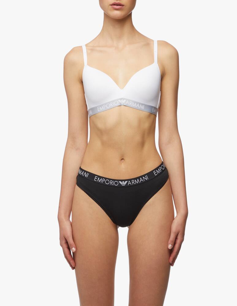 rinascente Emporio Armani Reggiseno a triangolo imbottito in cotone