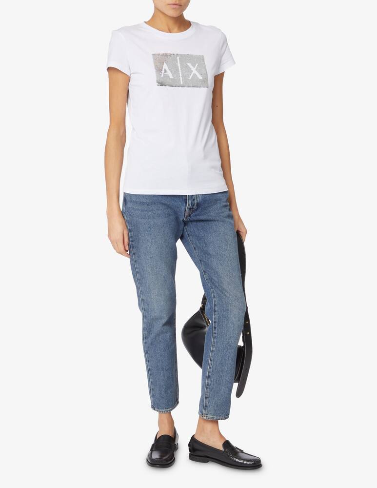 rinascente Armani Exchange T-shirt con logo patch - Bianco