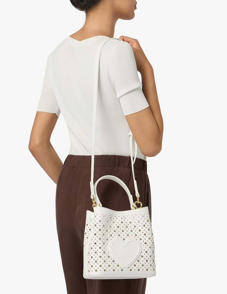 rinascente Love Moschino Borsa a secchiello traforata