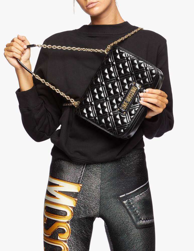 rinascente Love Moschino Borsa A Spalla Trapuntata Con Logo