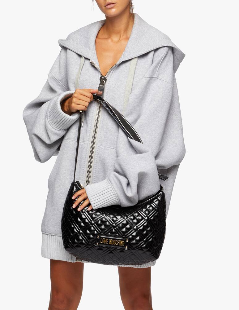 rinascente Love Moschino Quilted Hobo Bag With Logo