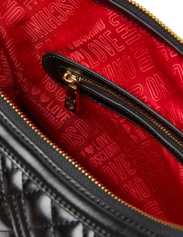 rinascente Love Moschino Quilted Hobo Bag With Logo